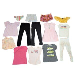 Huge Lot 14 Girls Short Sleeve Tops Tees Shirts Shorts Tank Pajamas Pjs Pants 6X